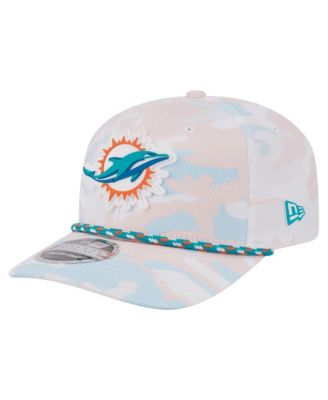 Men's White Miami Dolphins Camo Rope 9SEVENTY Adjustable Hat