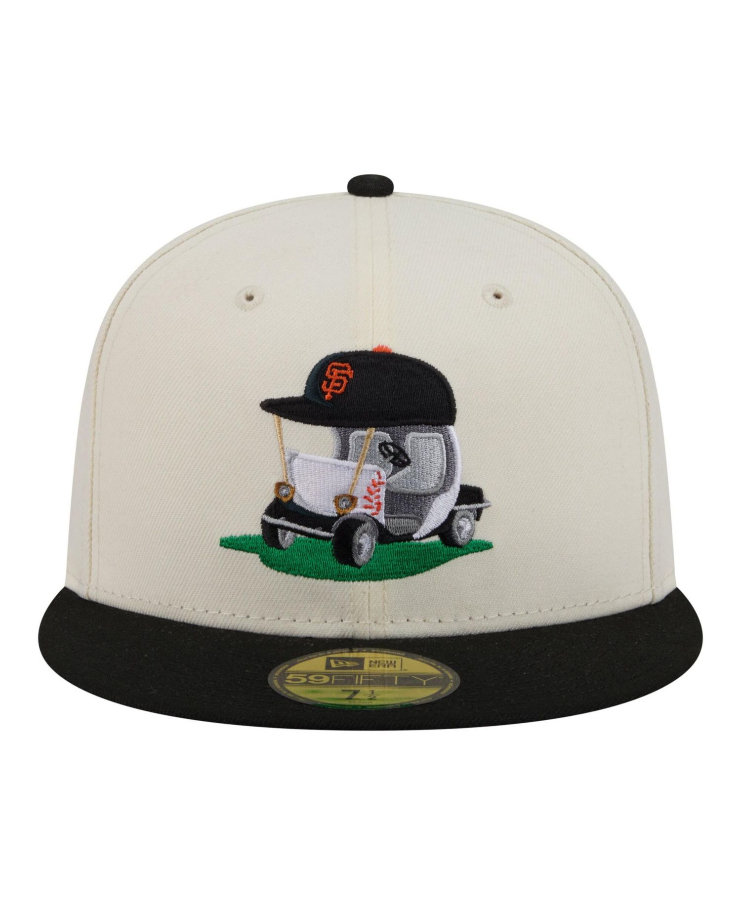 Men's Cream/Black San Francisco Giants Bullpen Cart 59FIFTY Fitted Hat