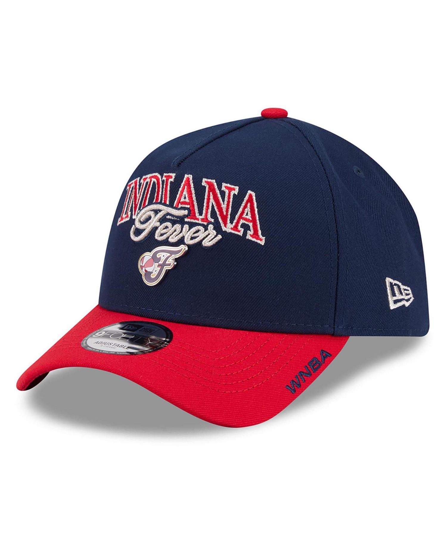 Men's and Women's Navy/Red Indiana Fever WNBA Tip-Off 2026 Metal Badge A-Frame 9FORTY Adjustable Hat