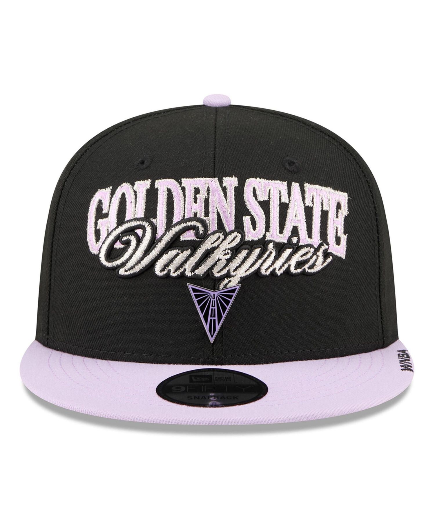 Men's and Women's Eclipse Black/Violet Golden State Valkyries WNBA Tip-Off 2026 Metal Badge A-Frame 9FIFTY Snapback Hat