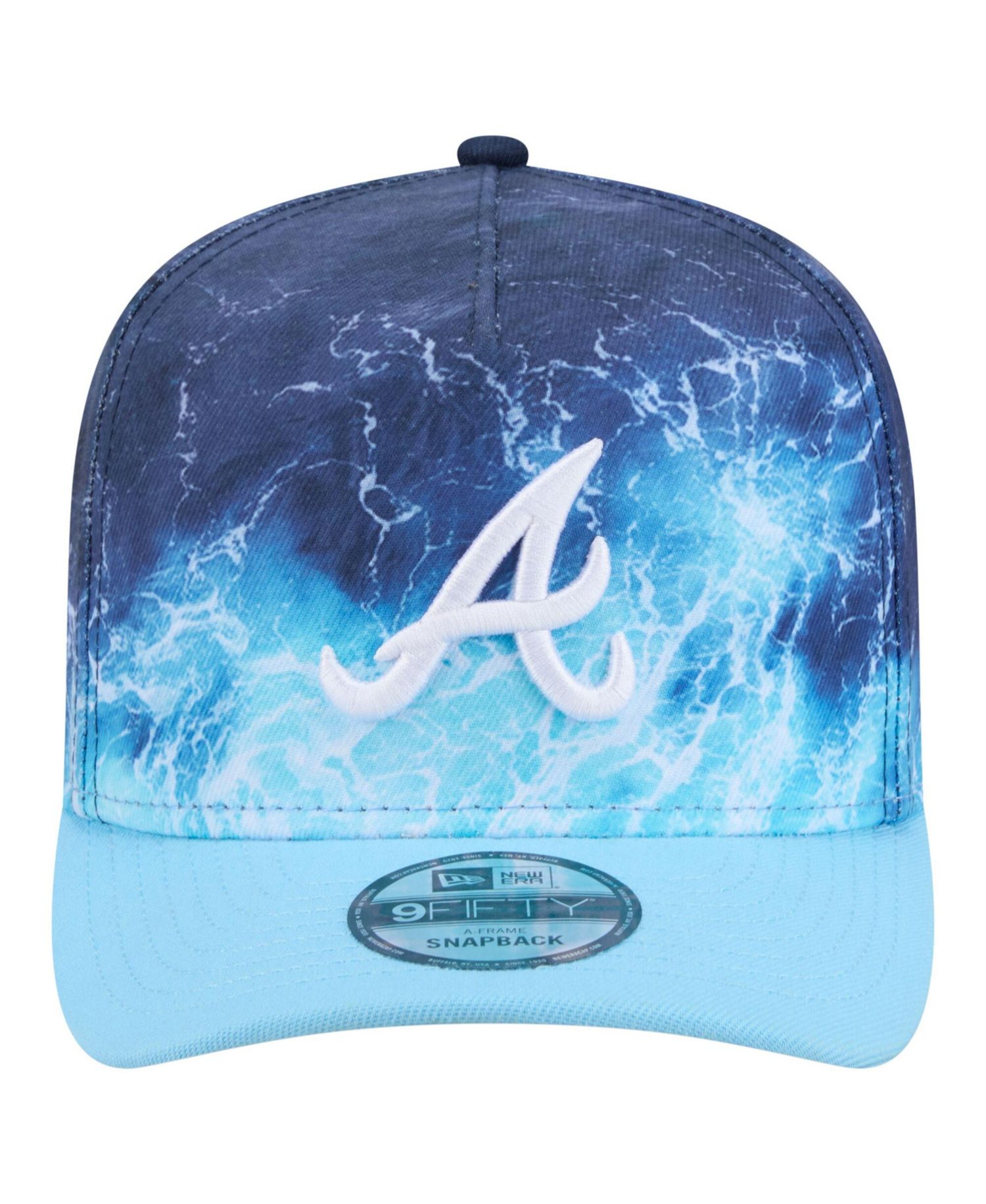Men's Light Blue Atlanta Braves Deep Water Pre-Curved 9FIFTY A-Frame Snapback Hat