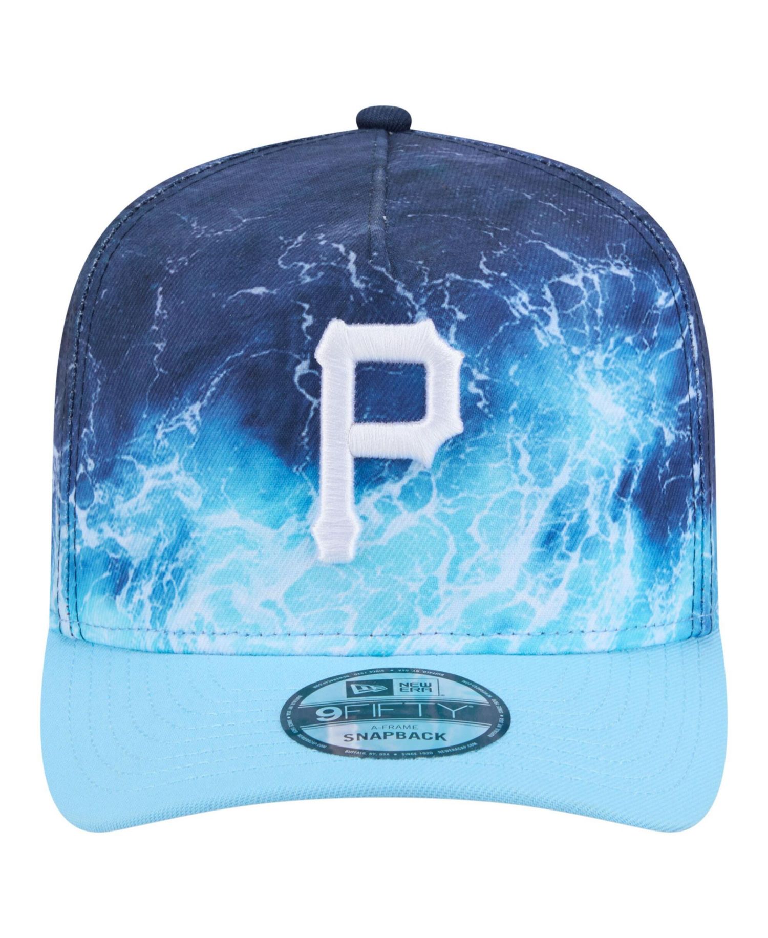 Men's Light Blue Pittsburgh Pirates Deep Water Pre-Curved 9FIFTY A-Frame Snapback Hat