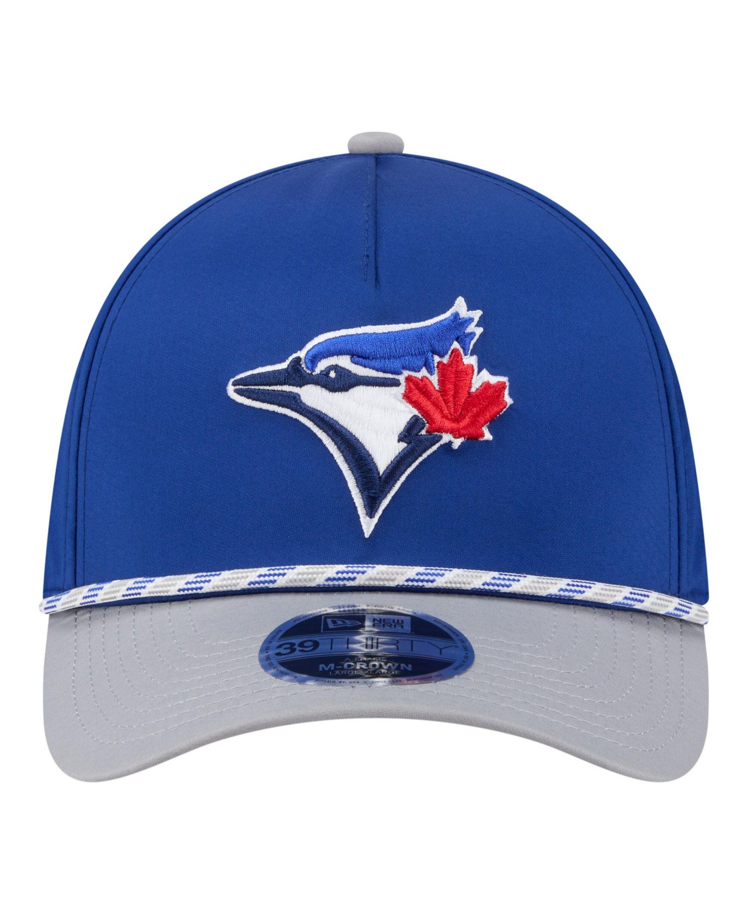 Men's Royal/Grey Toronto Blue Jays Rope M-Crown A-Frame 39THIRTY Flex Hat