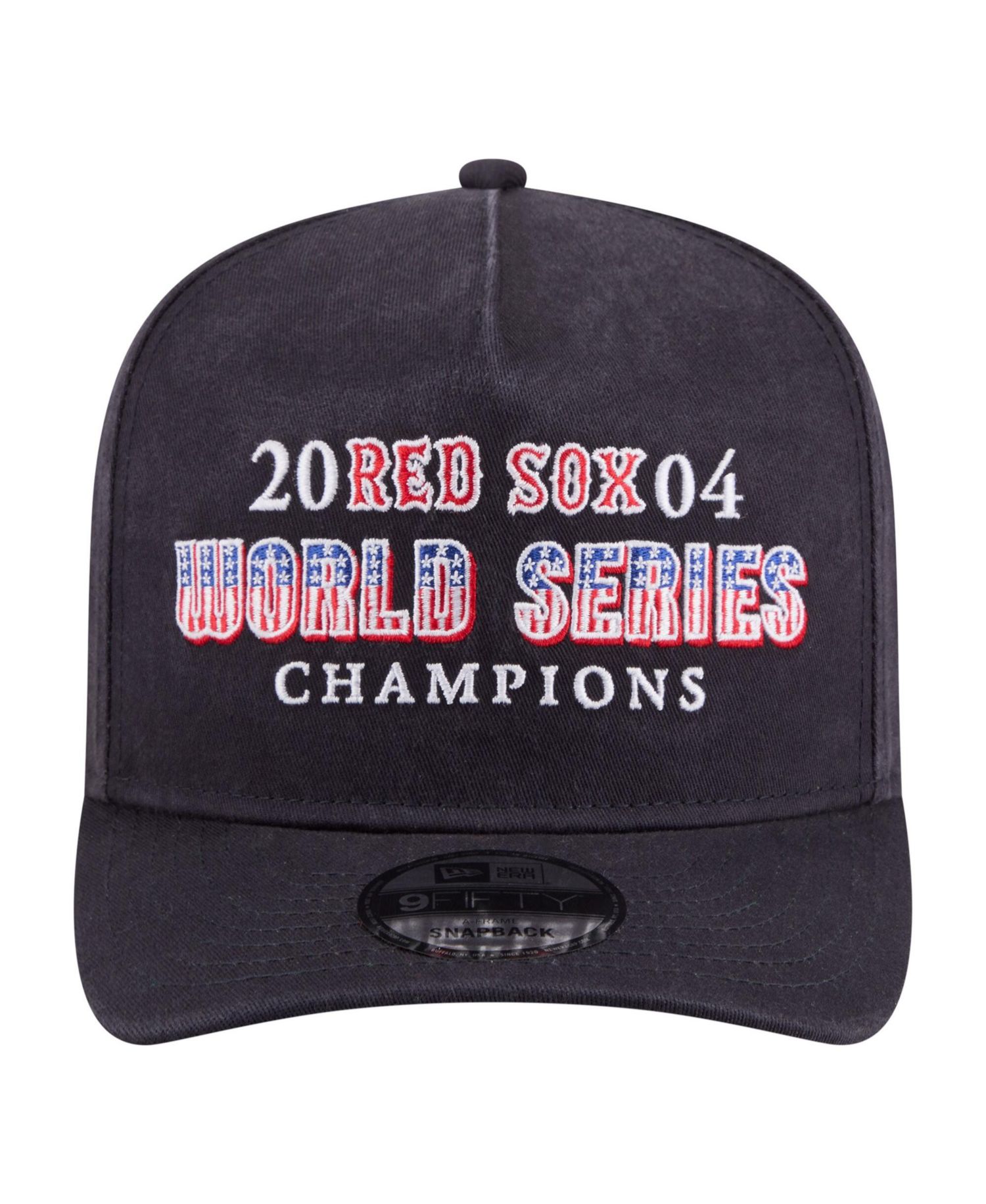 Men's Navy Boston Red Sox 2004 World Series Champions Historic 9FIFTY A-Frame Snapback Hat
