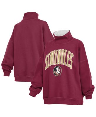 Women's Garnet Florida State Seminoles Oversized Mock Neck Sweatshirt