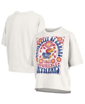 Women's White Kansas Jayhawks Harmony Oversized Slub T-Shirt