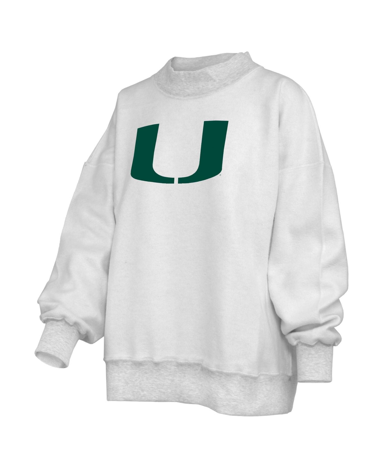 Women's Heather Gray Miami Hurricanes Reversible Sweatshirt