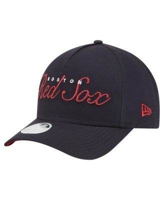 Women's Navy Boston Red Sox Metallic A-Frame 9FORTY Adjustable Hat