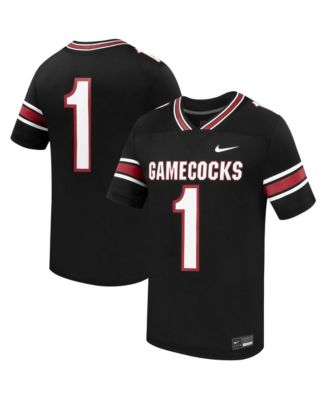 Men's #1 Black South Carolina Gamecocks Alternate Replica Football Jersey
