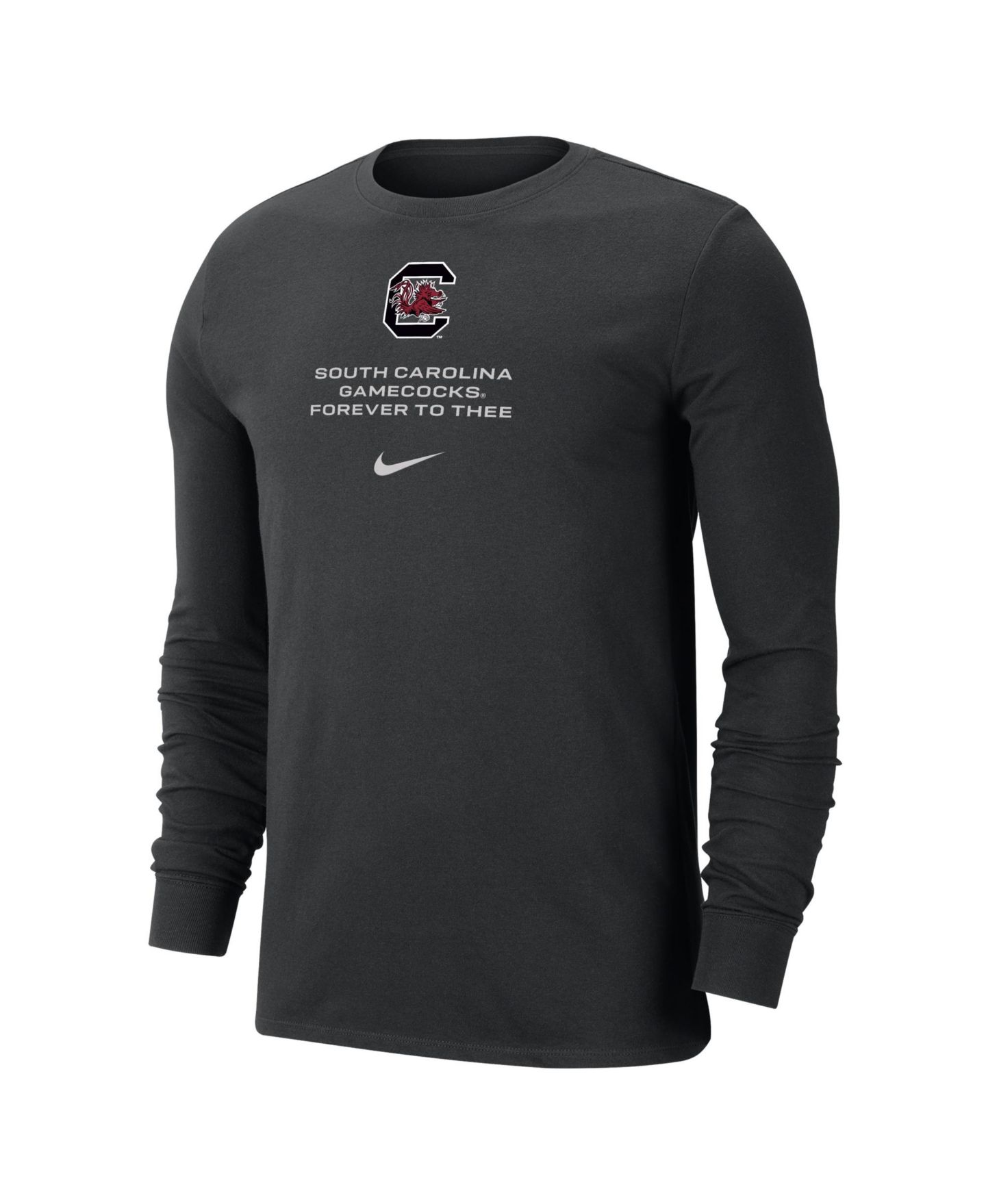 Мужская футболка Nike Black South Carolina Gamecocks Dri-FIT Long Sleeve — фото 1