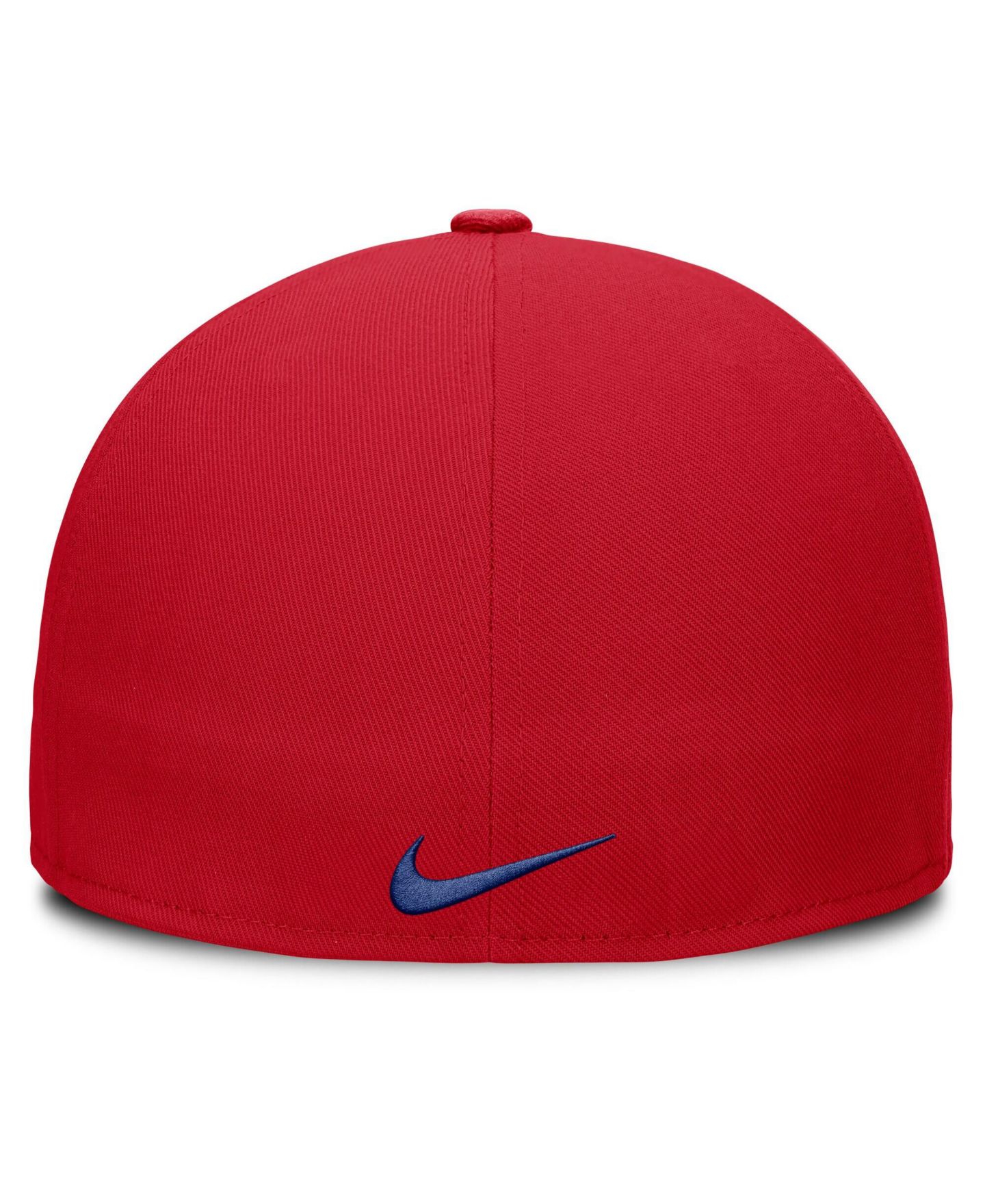 Мужская кепка Nike Red Texas Rangers Wordmark Dri-FIT Round Bill True Fitted Hat — фото 2
