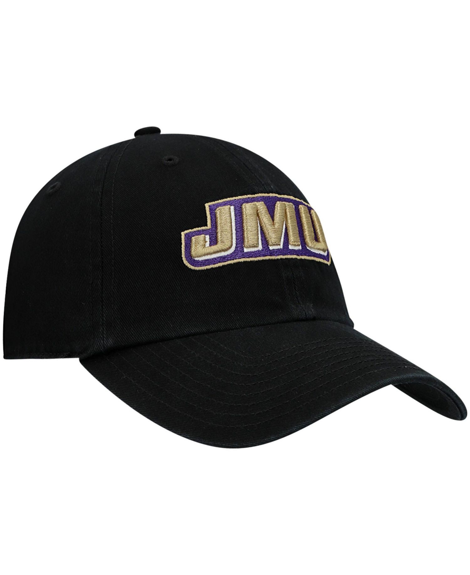 Men's Black James Madison Dukes Clean Up Adjustable Hat