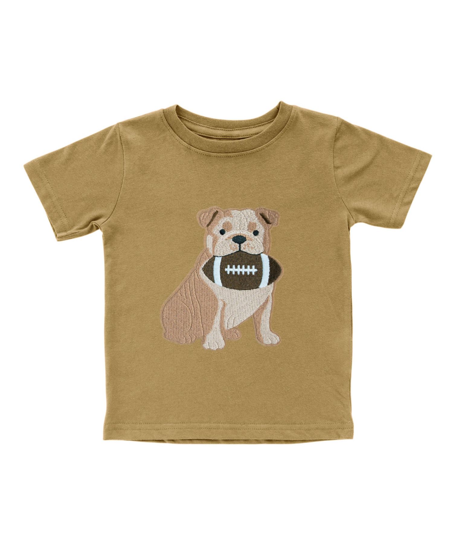 Baby Boys Bulldog Football Patch Short Sleeve T-Shirt