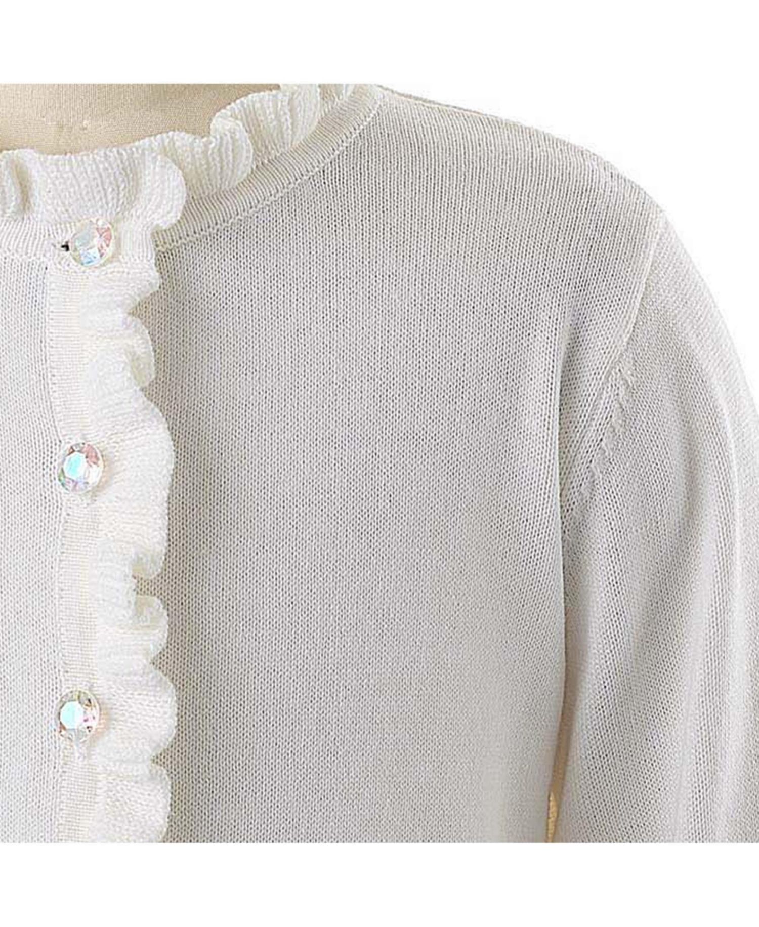 Girls' 2-14 Frill Cardigan