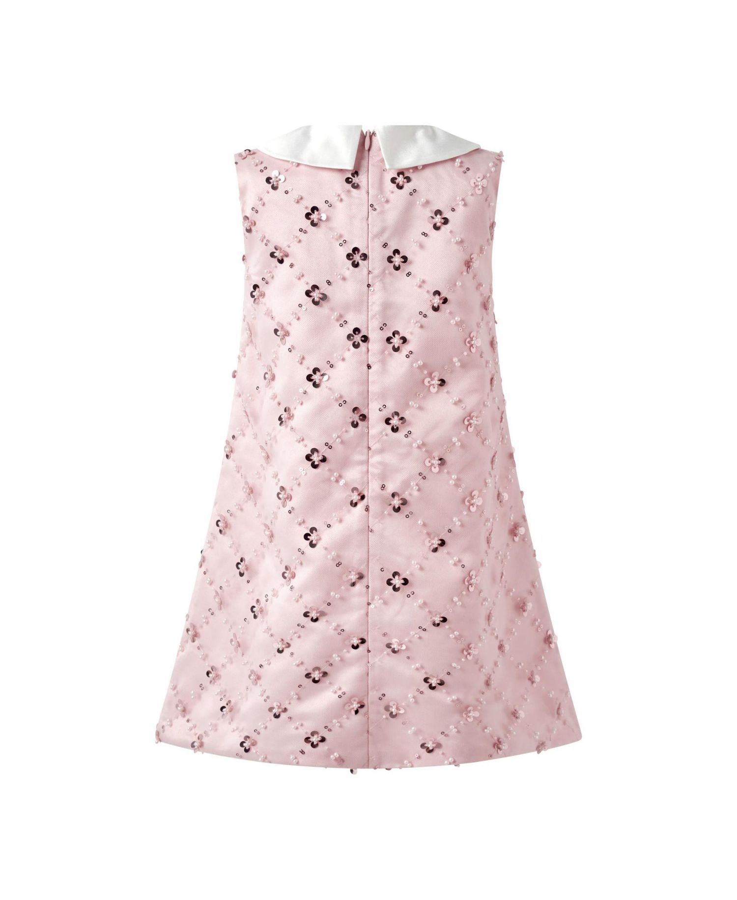 Girls' 2-12 Peter Pan Collar Sequin Party Dress