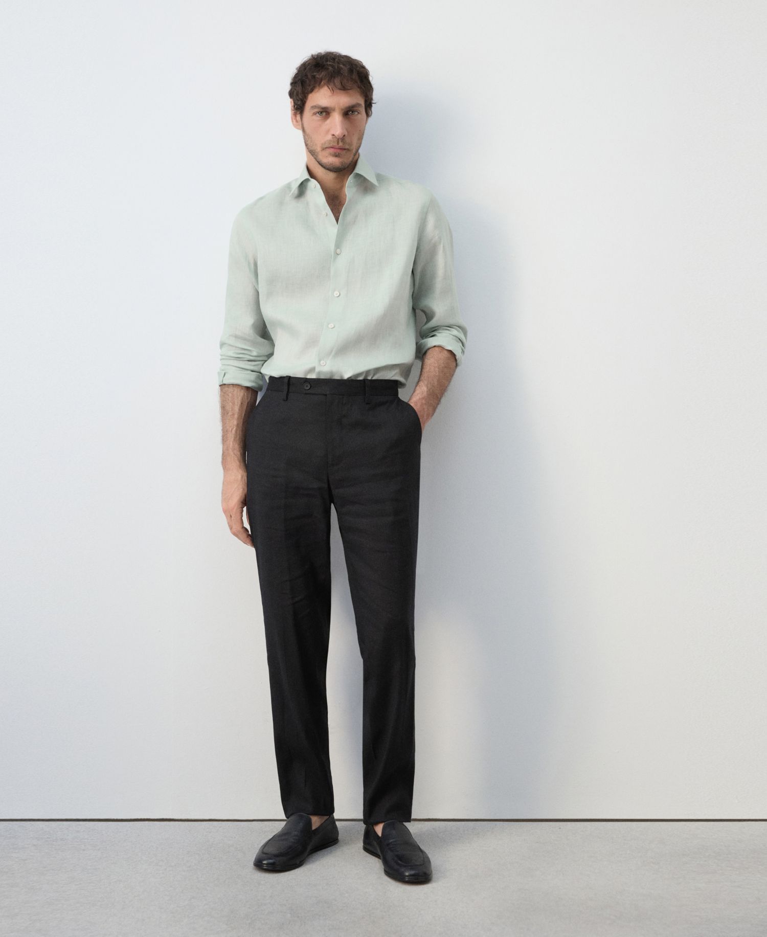 Men's Linen Slim-Fit Shirt