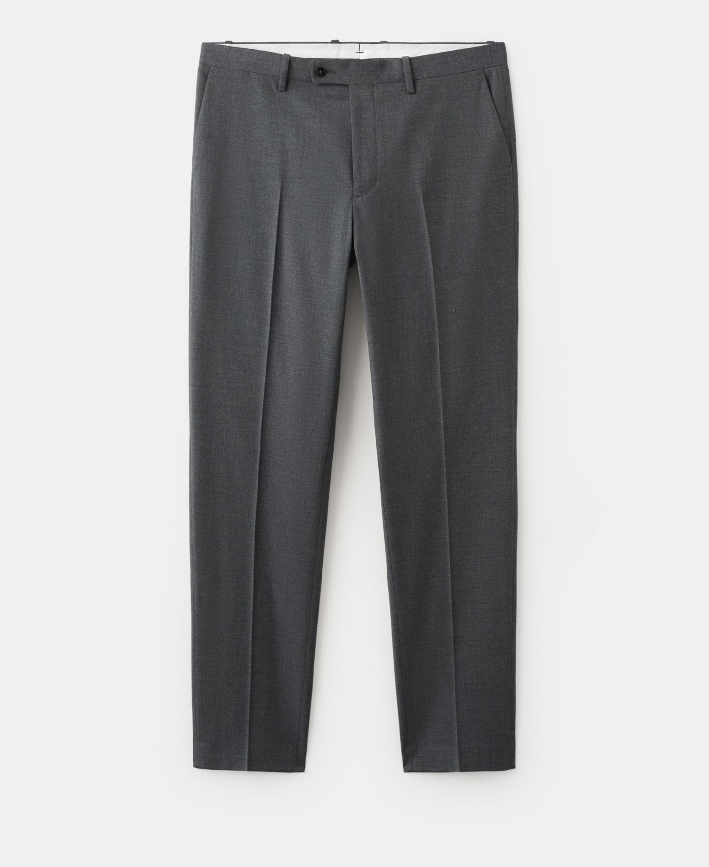 Мужские брюки MANGO Milan Slim-Fit Suit, цвет: Серый — фото 2