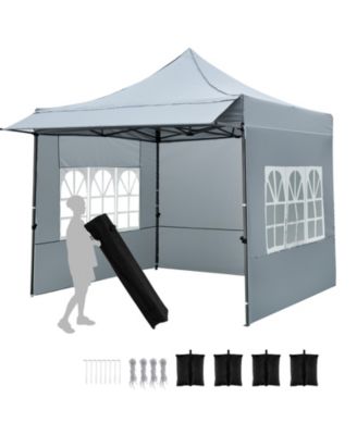 Pop-Up Canopy Tent with Sidewalls And Awning, for Party or Picnic