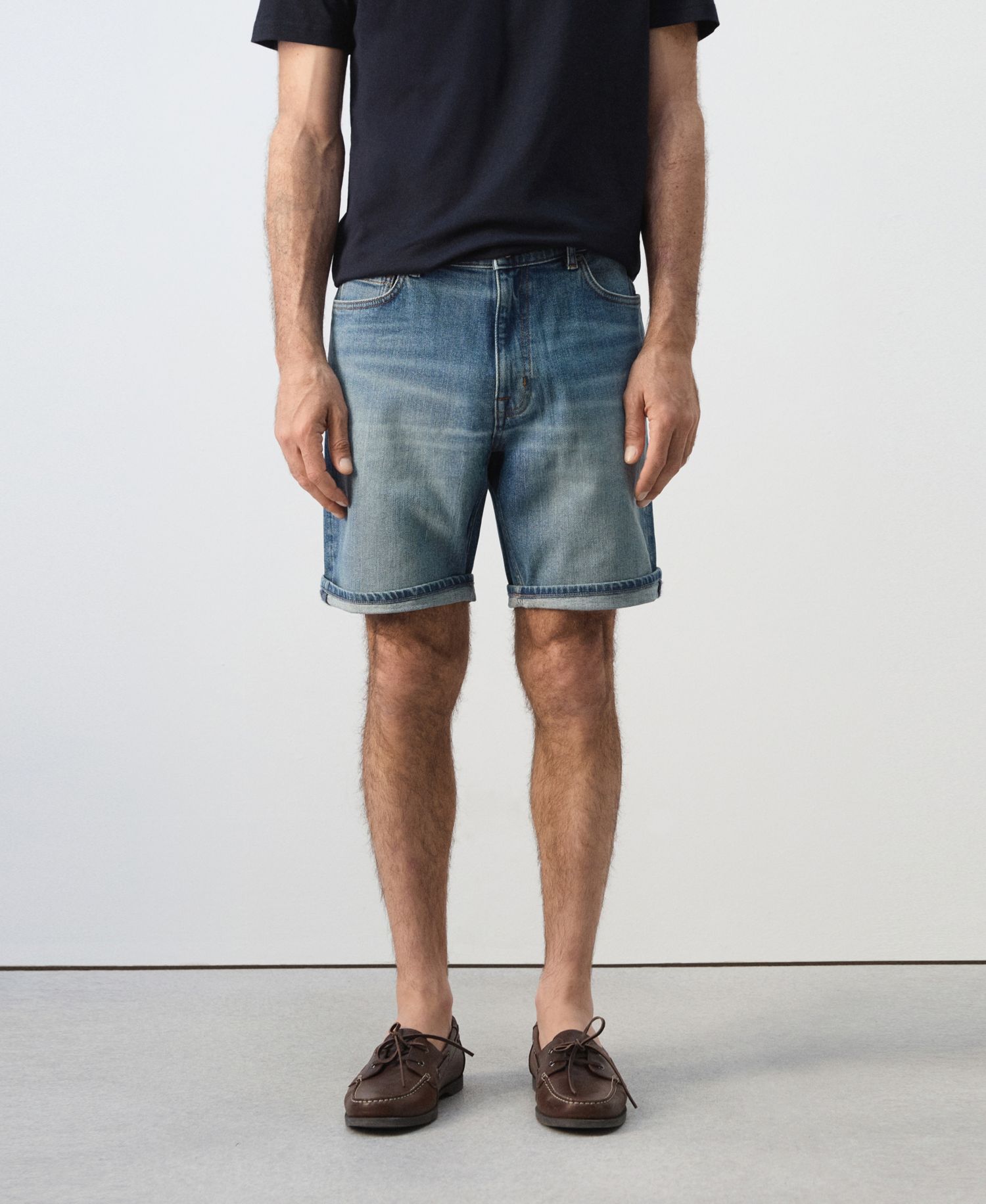 Men's Slim-Fit Denim 9.45" Bermuda Shorts