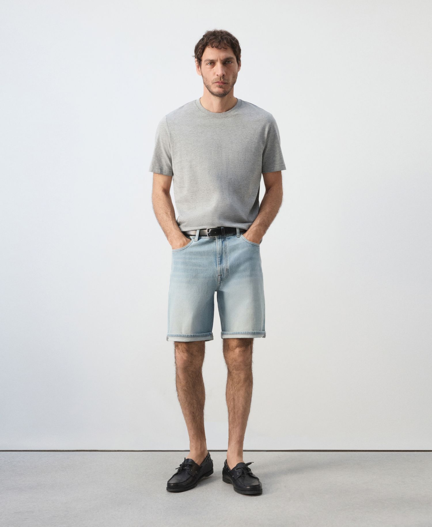 Men's Slim-Fit Denim 9.45" Bermuda Shorts