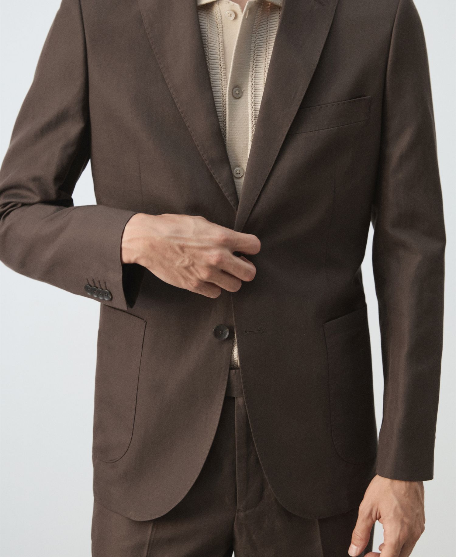 Men's Slim-Fit Lyocell-Linen Suit Jacket