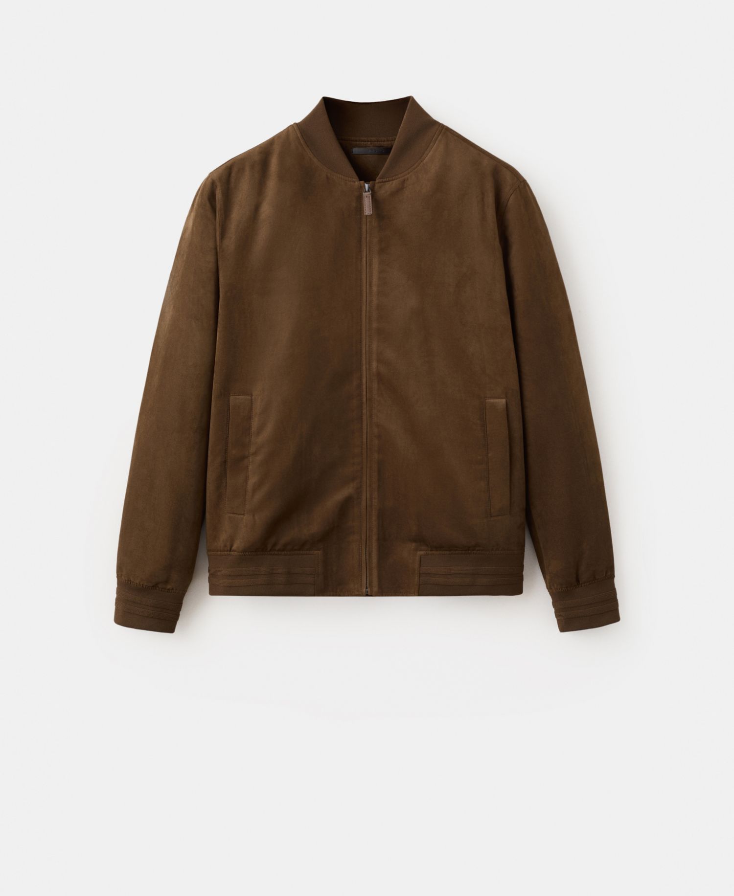Men's Suede-Effect Bomber Jacket