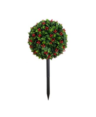2' Ultraviolet Resistant Artificial Holly Berry Christmas Ball Indoor And Outdoor
