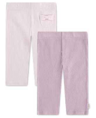 Baby Girls' Babywear Rib-Knit Pants, 2-Pack