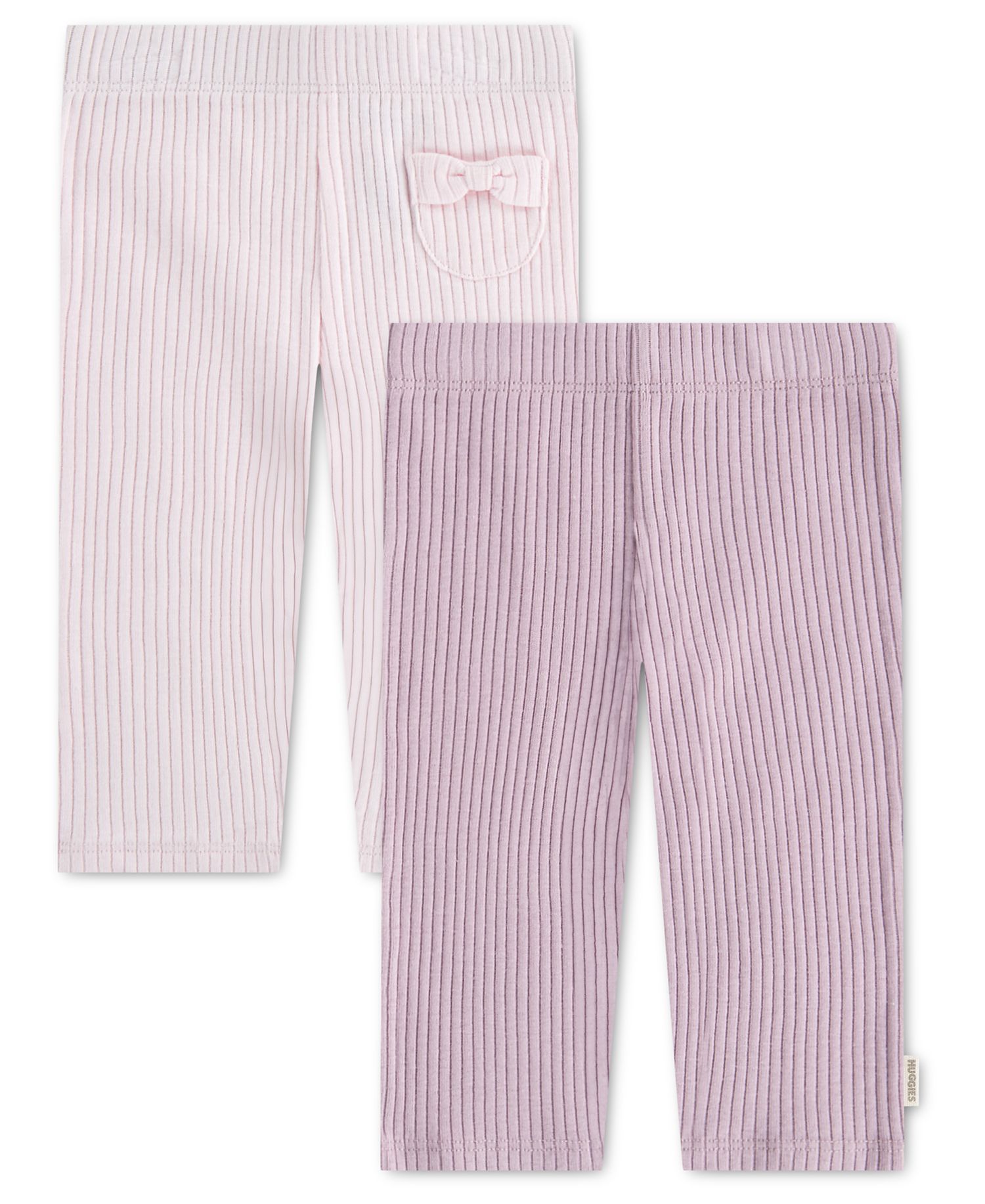 Baby Girls' Babywear Rib-Knit Pants, 2-Pack