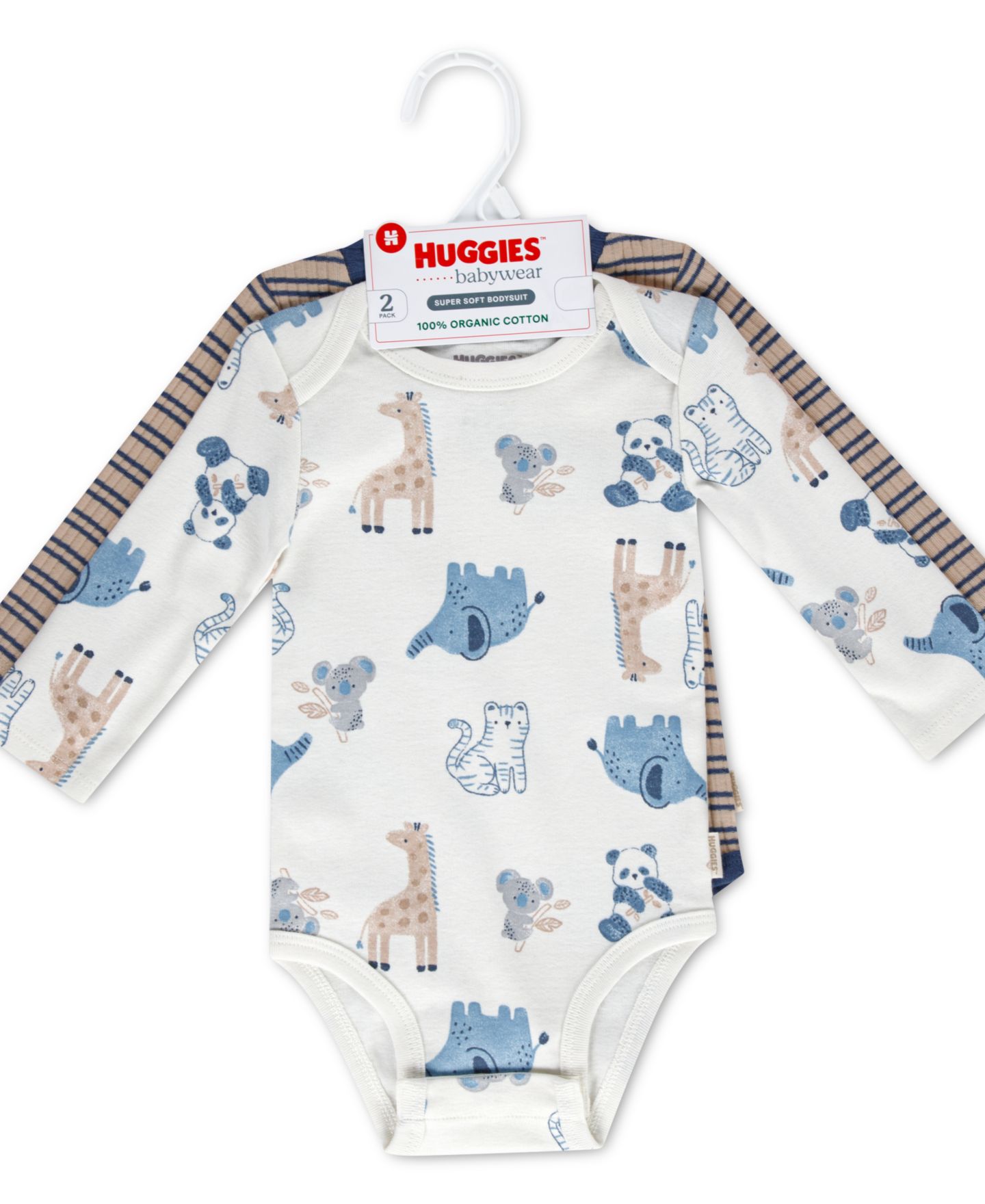 Боди Babywear, длинный рукав, 2 шт. — Huggies, цвет: Винтажный индиго — фото 3