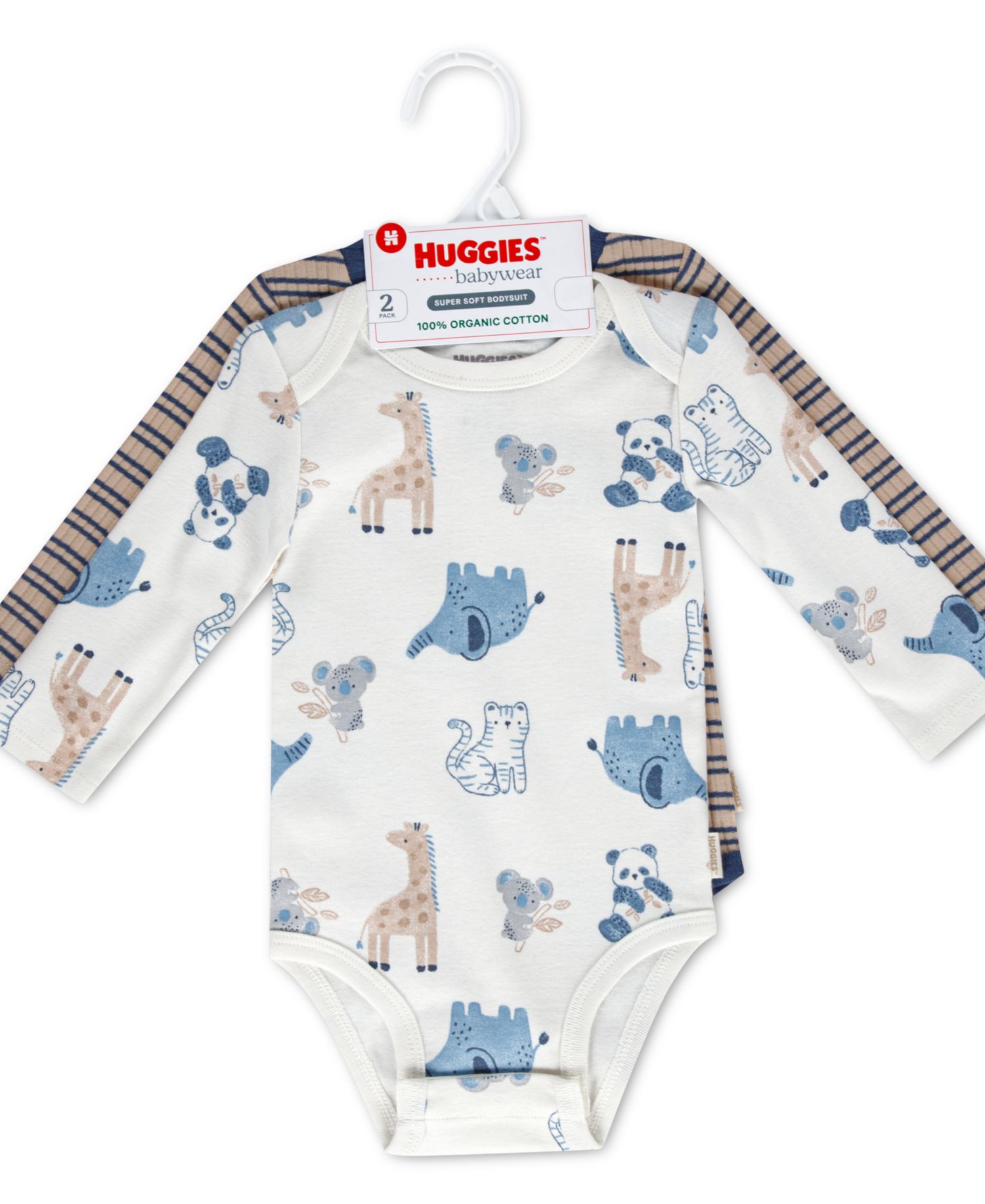 Baby Boys' Babywear Long-Sleeve Bodysuits, 2-Pack