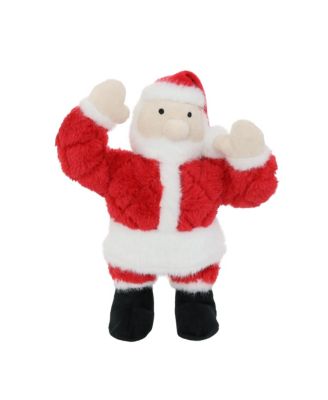 Holiday Santa, Durable Plush Squeaky Dog Toy