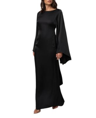 Women's Black Maxi Sheath Dresses