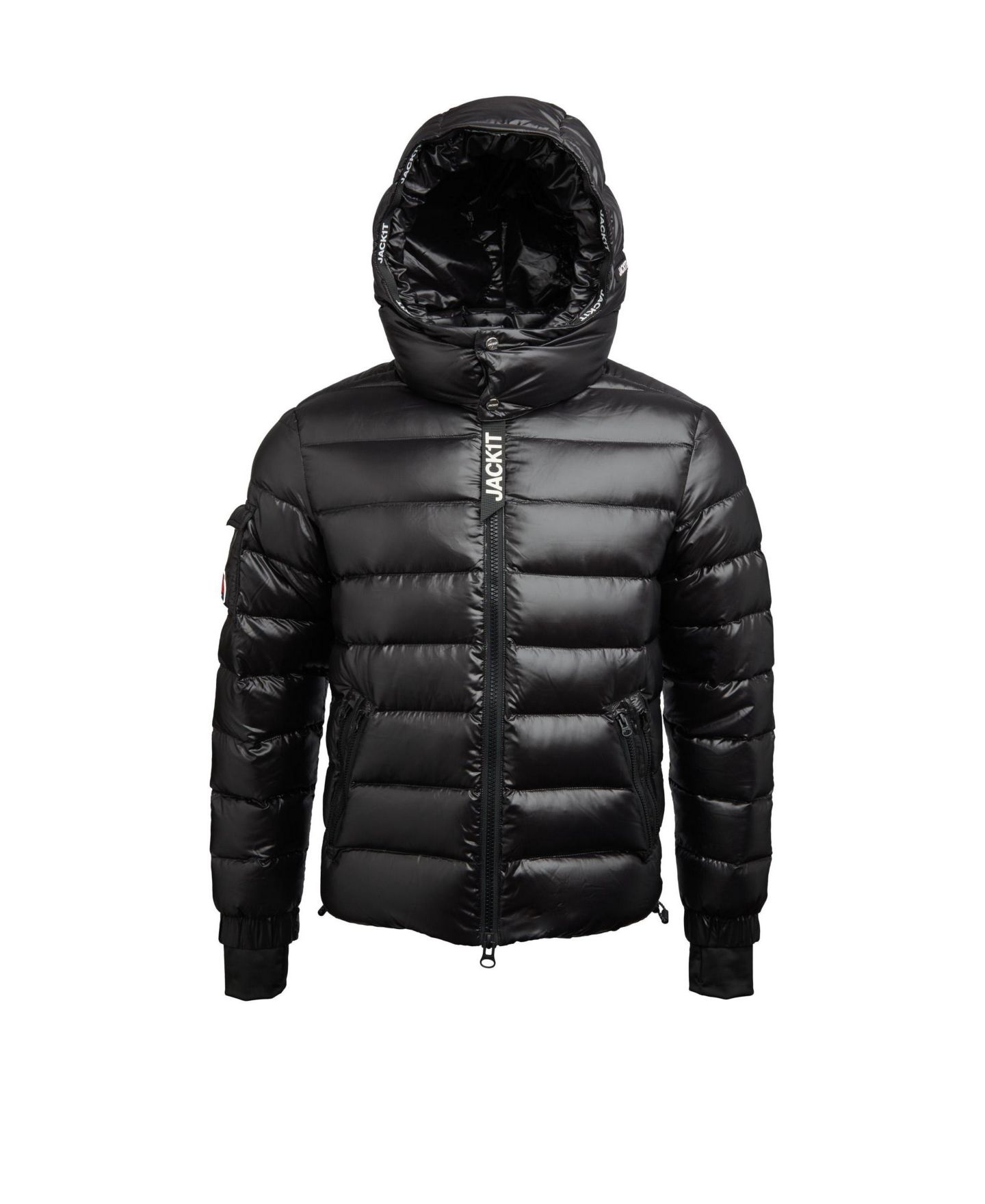 Мужская куртка JACK1T Hooded Puffer, цвет: Чёрный — фото 5