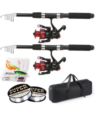 6.9feet Fishing Rod Telescopic Carbon Fiber Spinning Reel Combo Set