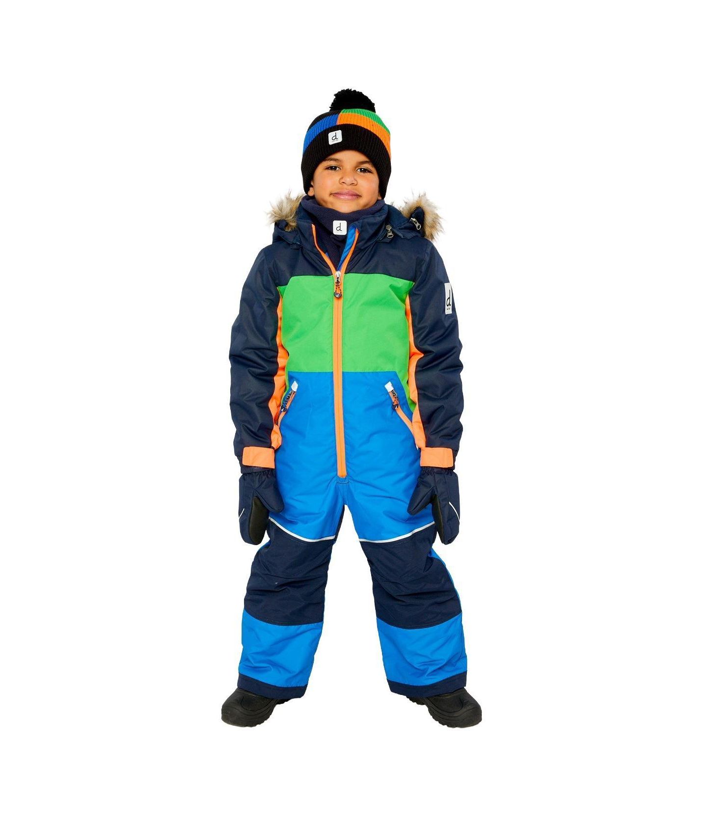 Комбинезон Deux par Deux One Piece Discover Snowsuit для мальчиков-малышей, цвет: Синий / Зелёный — фото 2