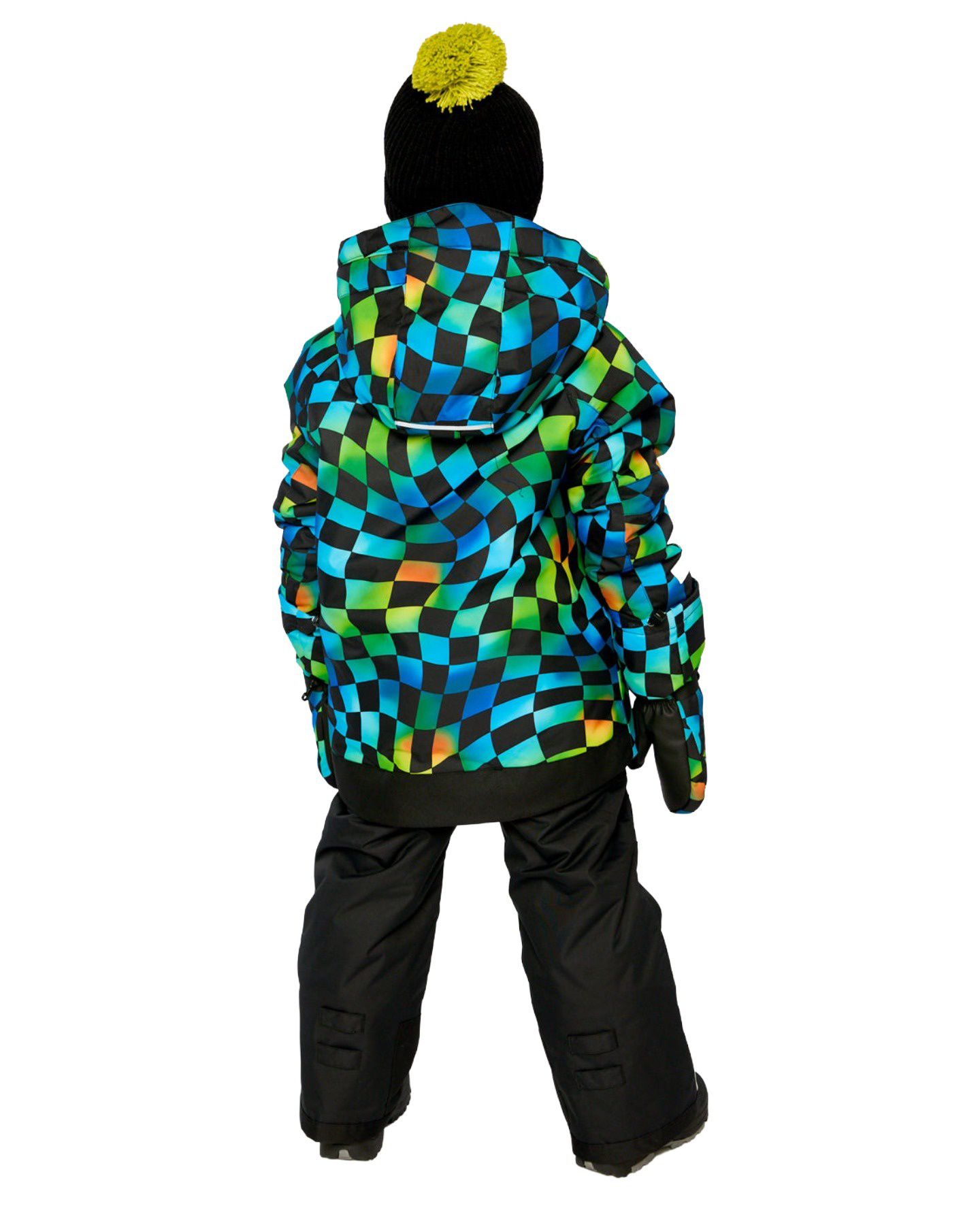 Брюки Deux par Deux Two Piece Play Snowsuit and Checkerboard with Pants для мальчиков, цвет: Зелёный / Жёлтый — фото 4
