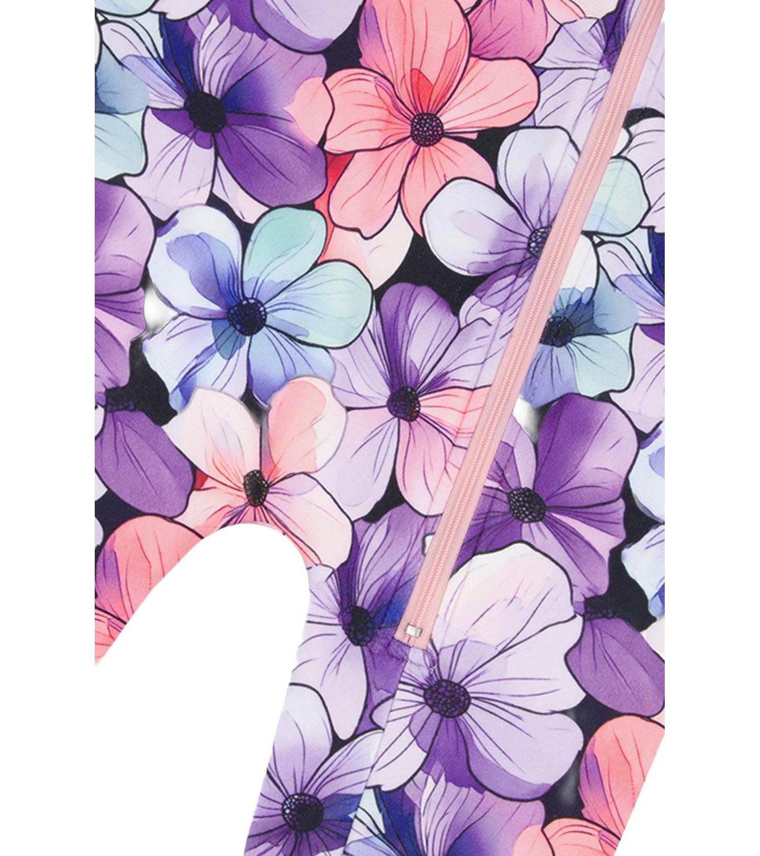 Little and Big Girl ( size 6 to 12 ) One Piece Thermal Underwear Floral PrintG