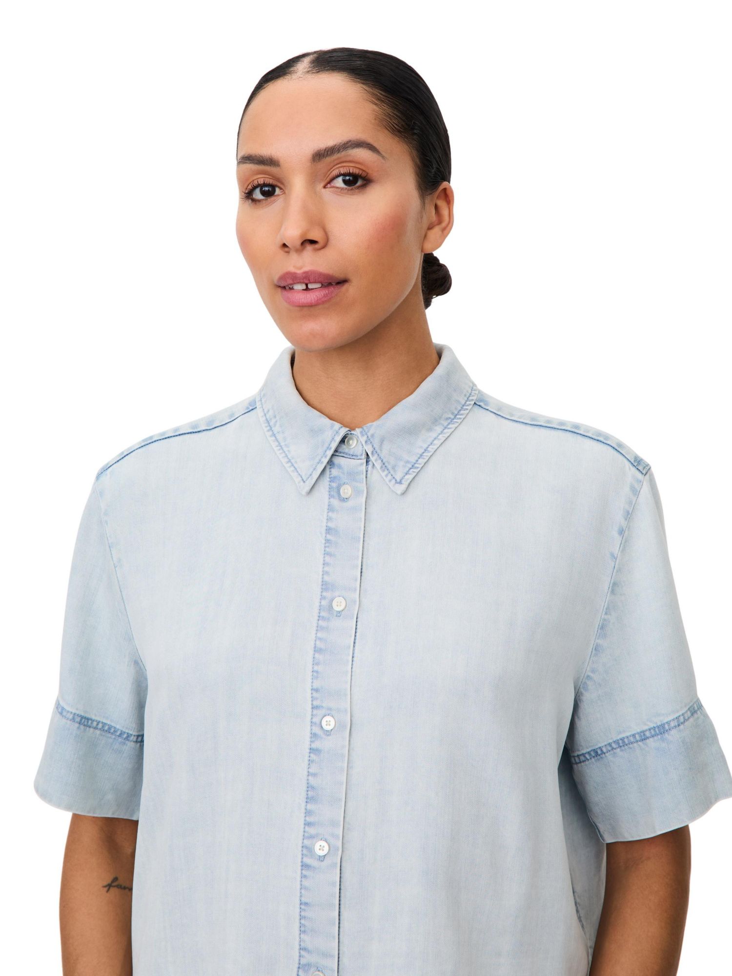 Women's Mairenova Denim Button-Front Shirt