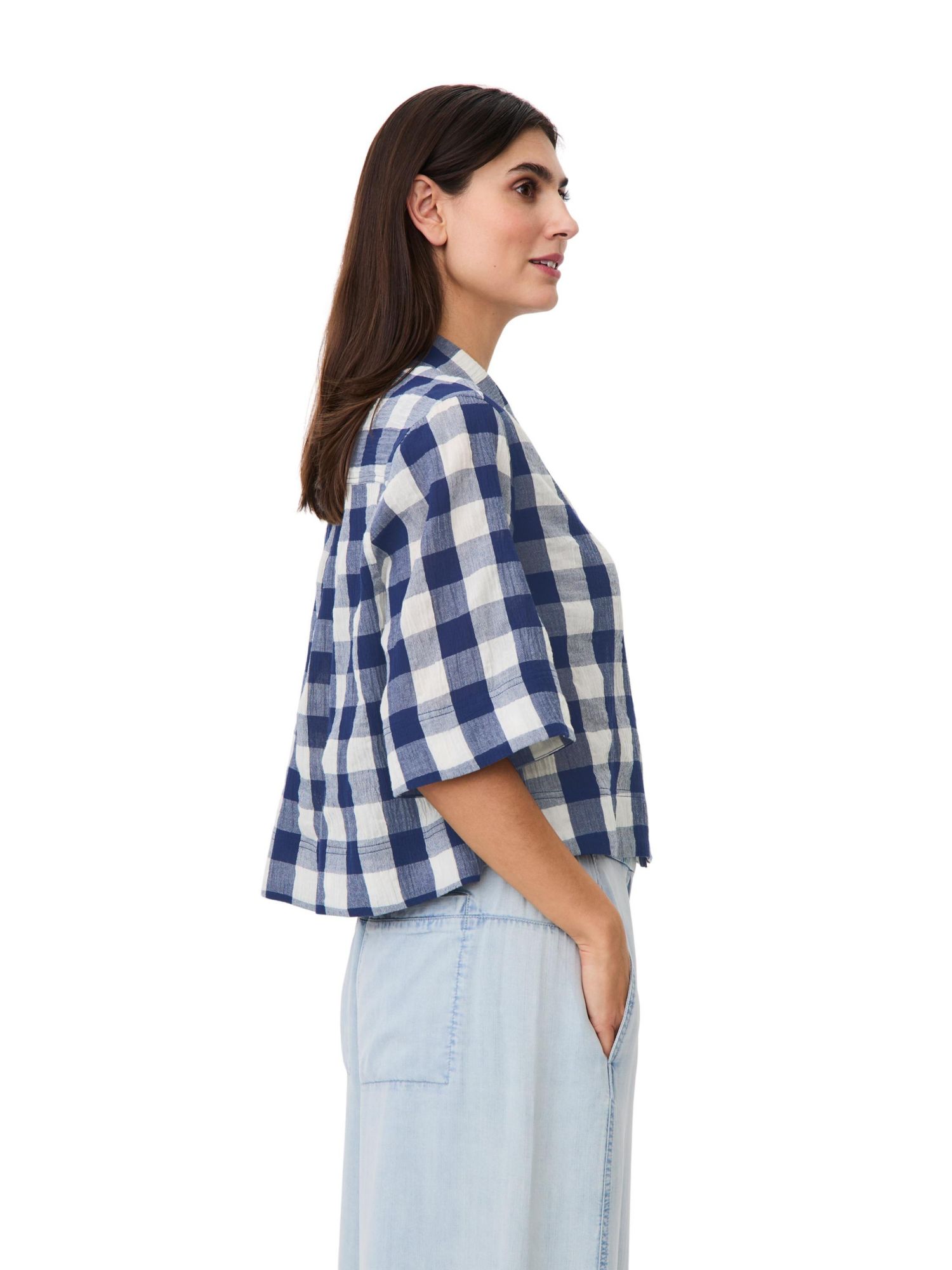 Women's Maisariel Short-Sleeve Gingham Boxy Shirt