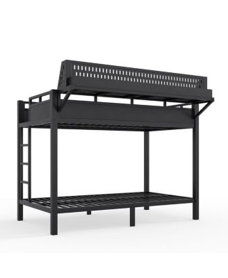 XL/Twin XL Metal Bunk Bed with Storage USB and LED Lights