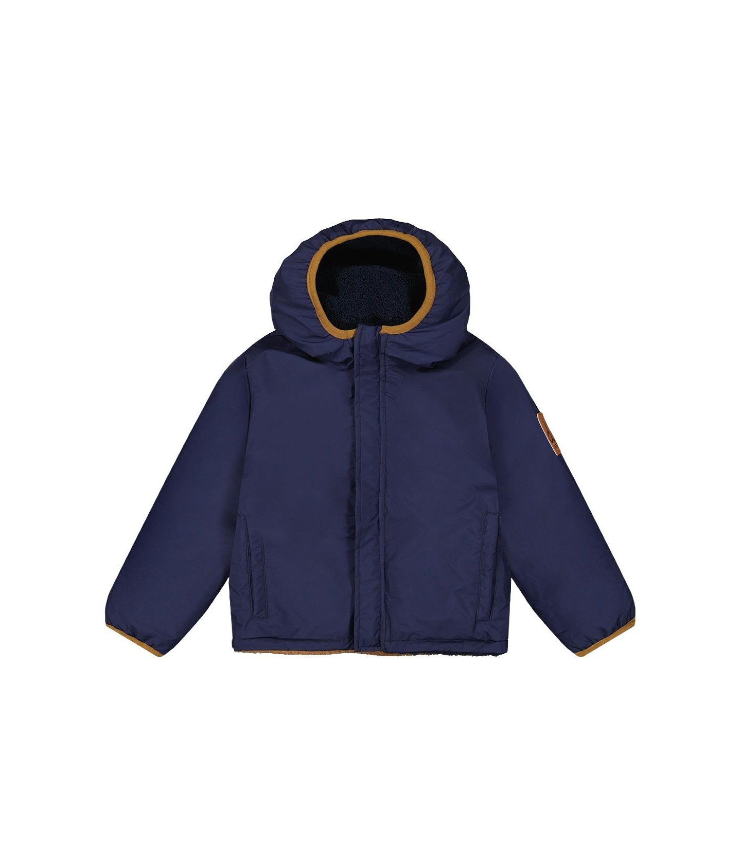 Куртка Deux par Deux Reversible Mid-Season Jacket для мальчиков-малышей, цвет: Синий / Коричневый — фото 7