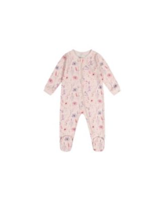 Baby Girl (3M-24M) Cotton Floral Print One Piece Pajama