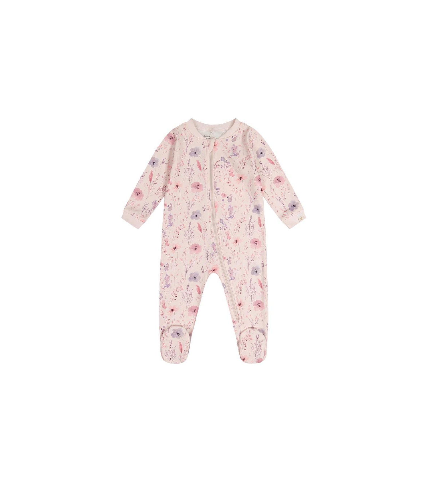 Baby Girl (3M-24M) Cotton Floral Print One Piece Pajama