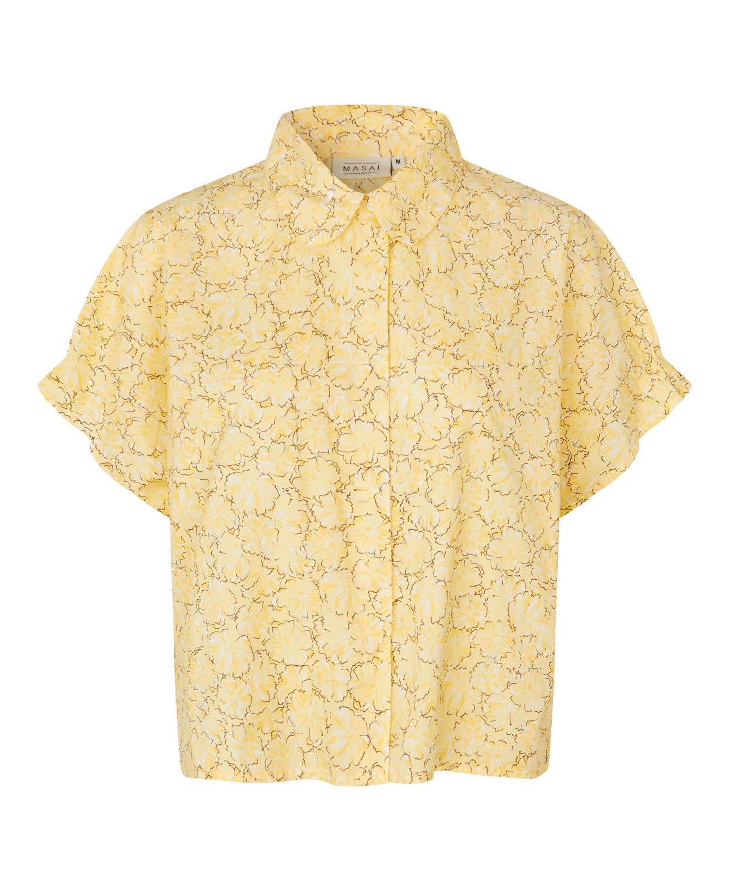 Women's MaIndorix Floral Short-Sleeve Ruffle-Cuff Shirt