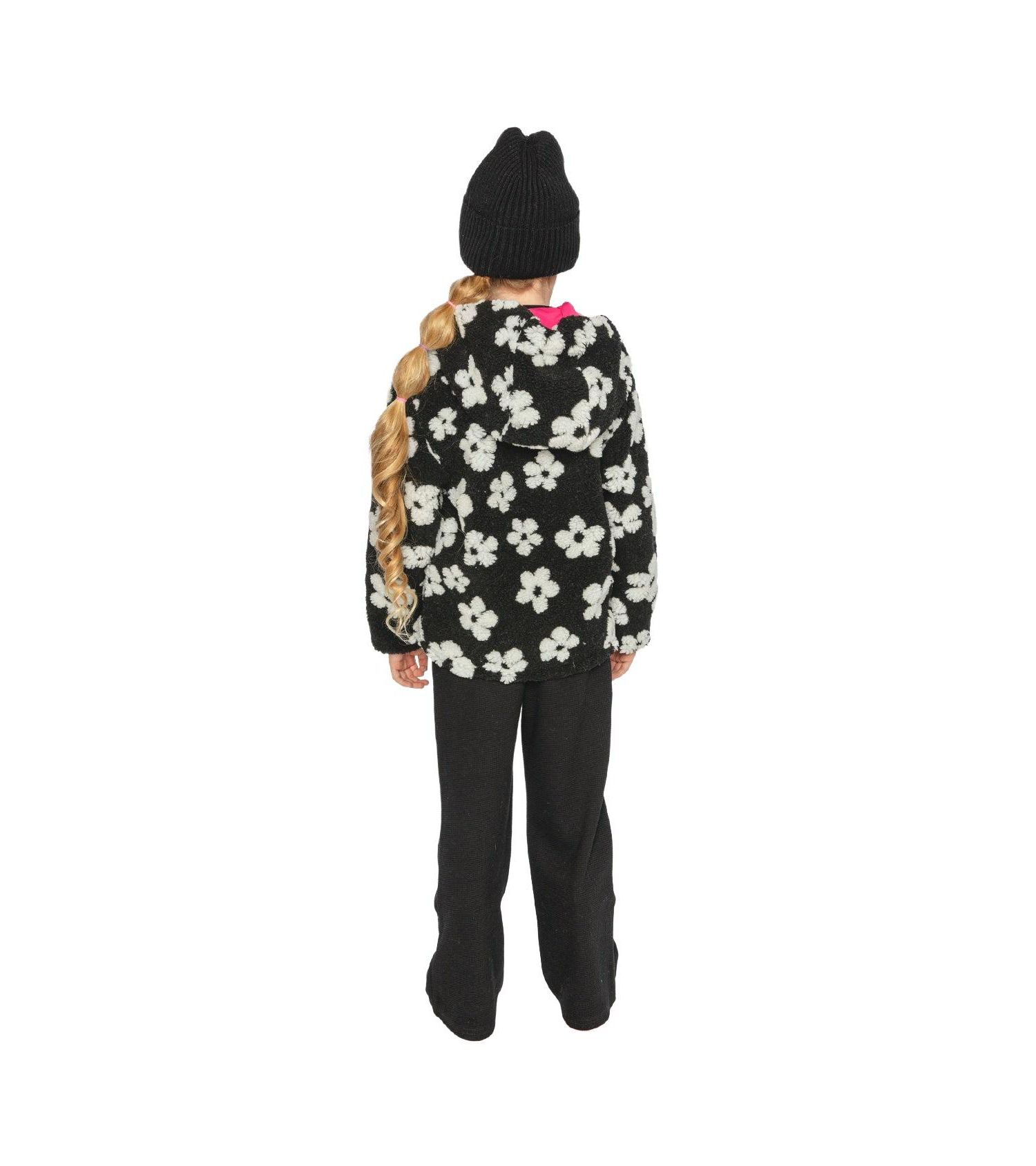 Big Girls Reversible Mid-Season Jacket Printed Flowers