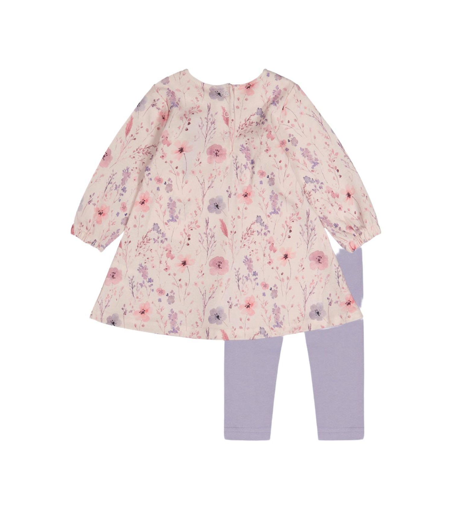 Baby Girl (3M - 24M) Cotton Dress and Legging Set