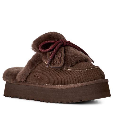 Женские сабо UGG® Disquette Heritage Lace-Up Clog Slippers, цвет: Кедровый