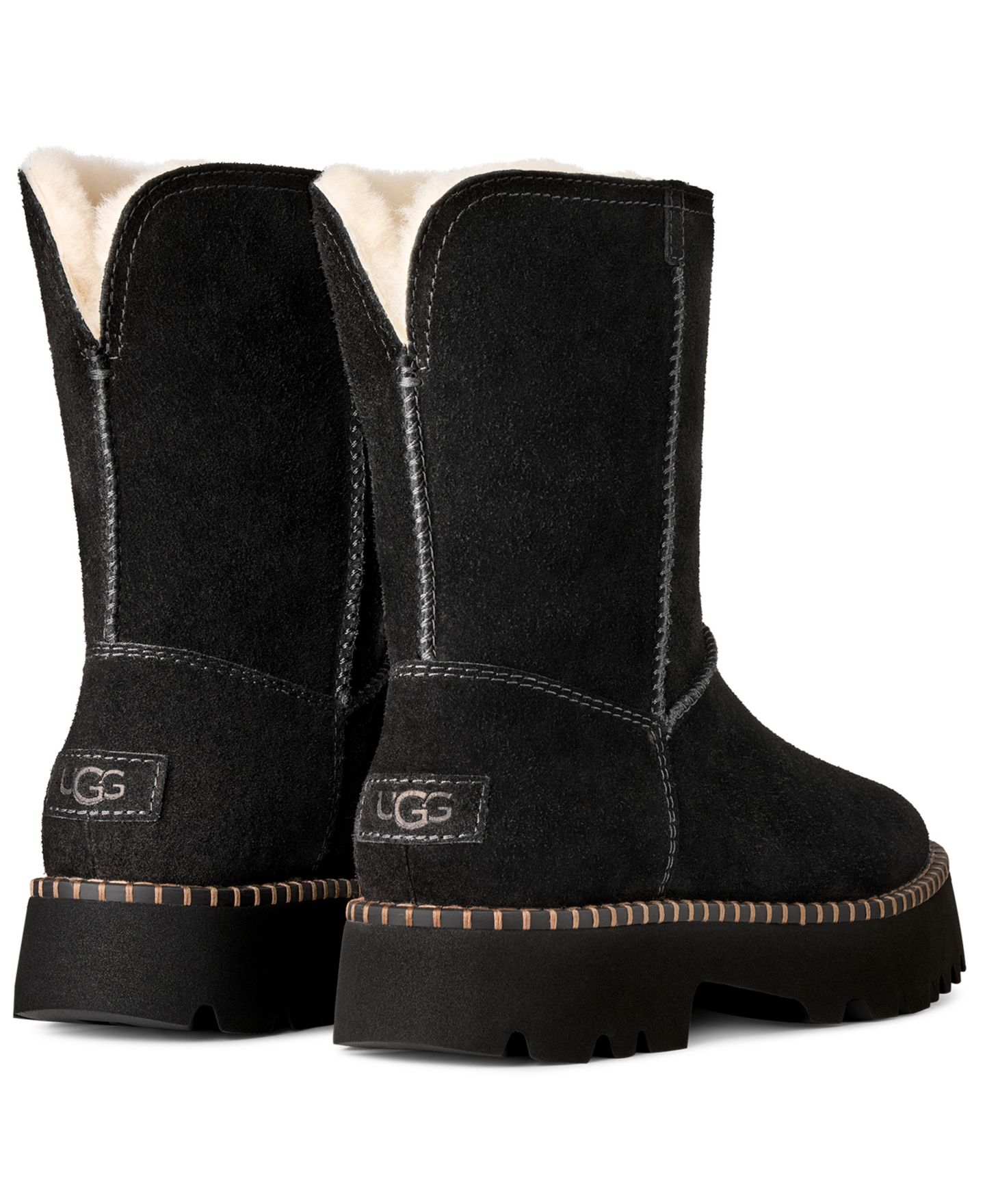 Женские ботинки UGG® Uptowner Round Toe Short Booties, цвет: Чёрный — фото 6