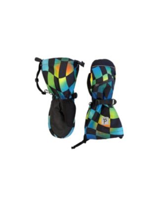 Little and Big Boy(6-16) Teknik Winter Mittens Checkered Print